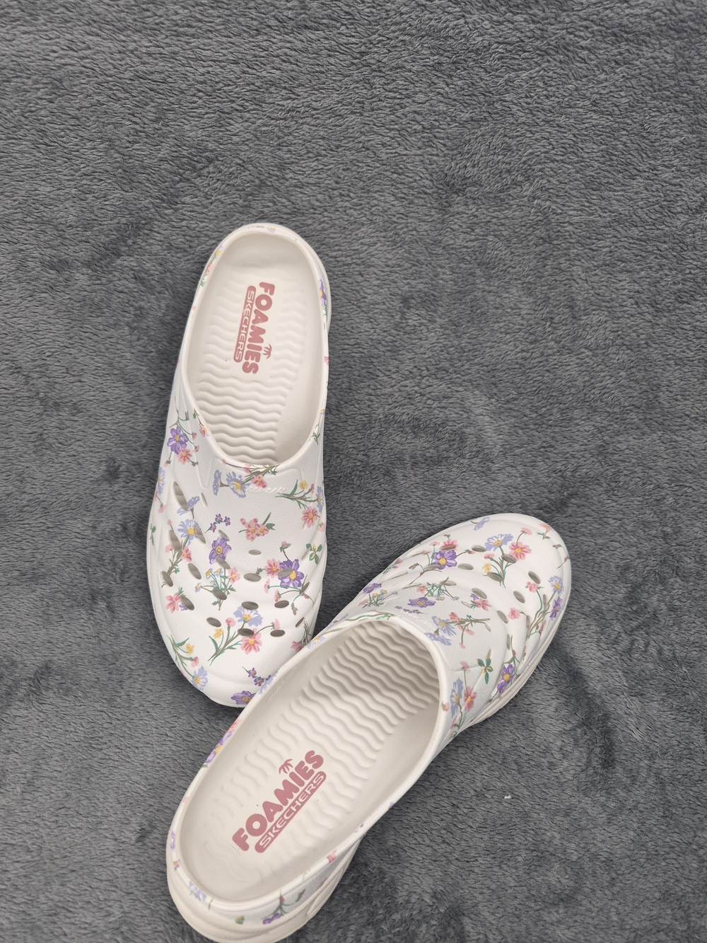 Sketchers Foami Commute Time Floral Garden Sneaker Clog Size 5